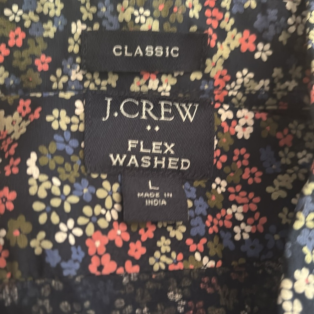 J. Crew Casual Floral Button Down Shirt Pink Salmon - Picture 6 of 7